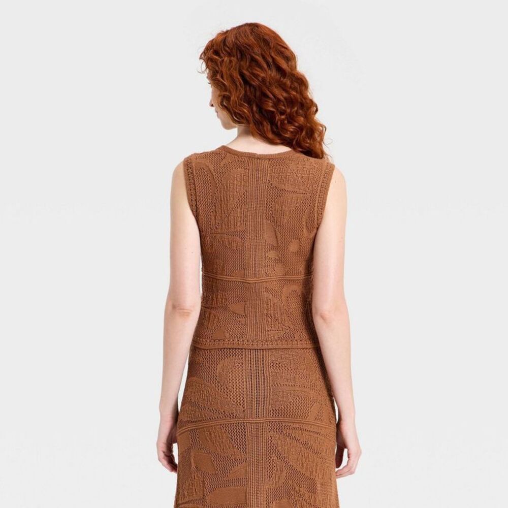 Women's Sweater Tank Top - Universal Thread Brown XS - Picture 2 of 4